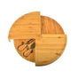 Bamboo Cheese Plate Board with 2 Knife Concealed Compartment Bread Fruit Snack Serving Tray V1294-YM0521-3118230033811