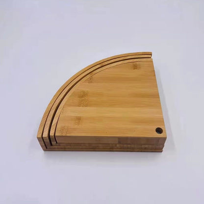 Bamboo Cheese Plate Board with 2 Knife Concealed Compartment Bread Fruit Snack Serving Tray V1294-YM0521-3118230033811