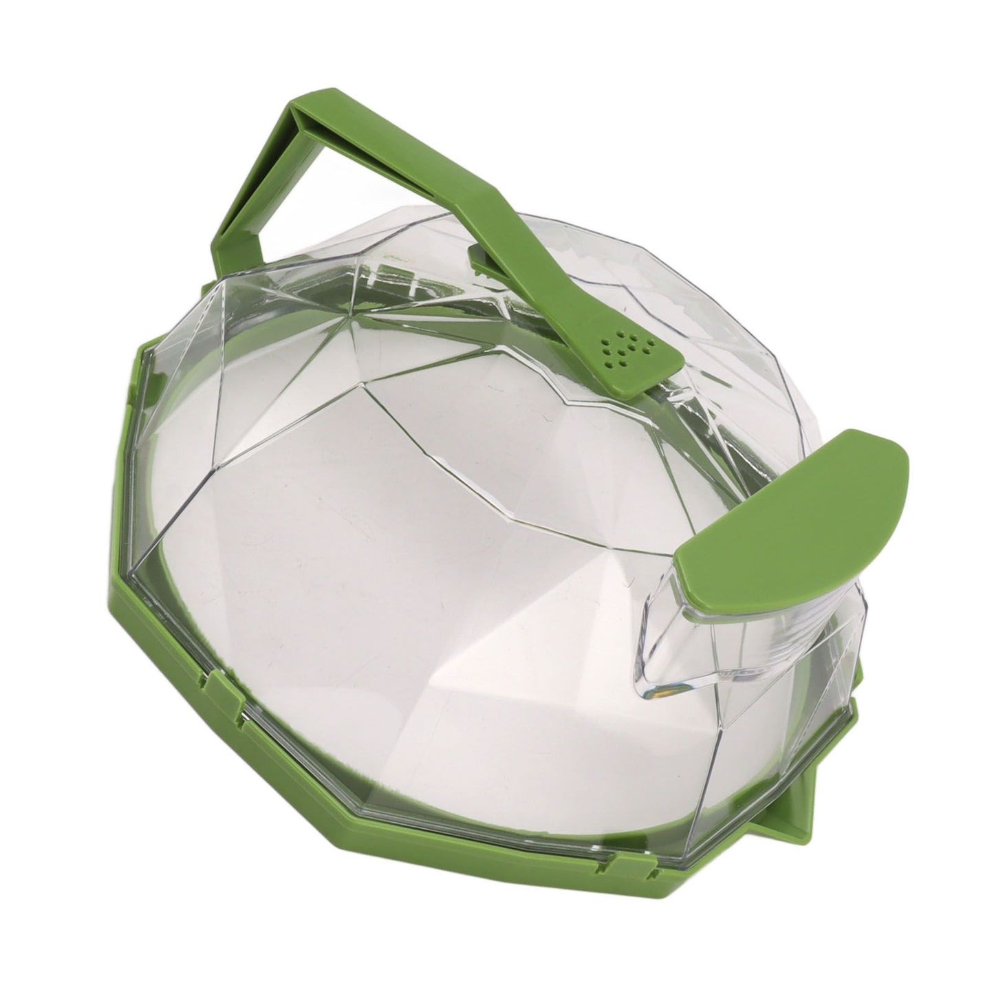 Microwave Splash Heating Cover PC Food Splatter Guard with Extension Handle for Kitchen Cooking Grass Green V1294-YM0521-3118230036512