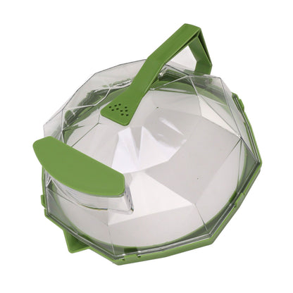 Microwave Splash Heating Cover PC Food Splatter Guard with Extension Handle for Kitchen Cooking Grass Green V1294-YM0521-3118230036512