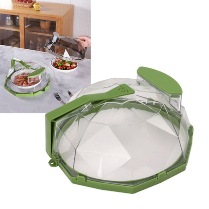 Microwave Splash Heating Cover PC Food Splatter Guard with Extension Handle for Kitchen Cooking Grass Green V1294-YM0521-3118230036512