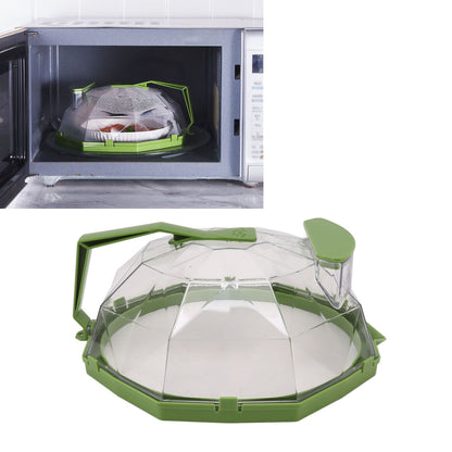 Microwave Splash Heating Cover PC Food Splatter Guard with Extension Handle for Kitchen Cooking Grass Green V1294-YM0521-3118230036512