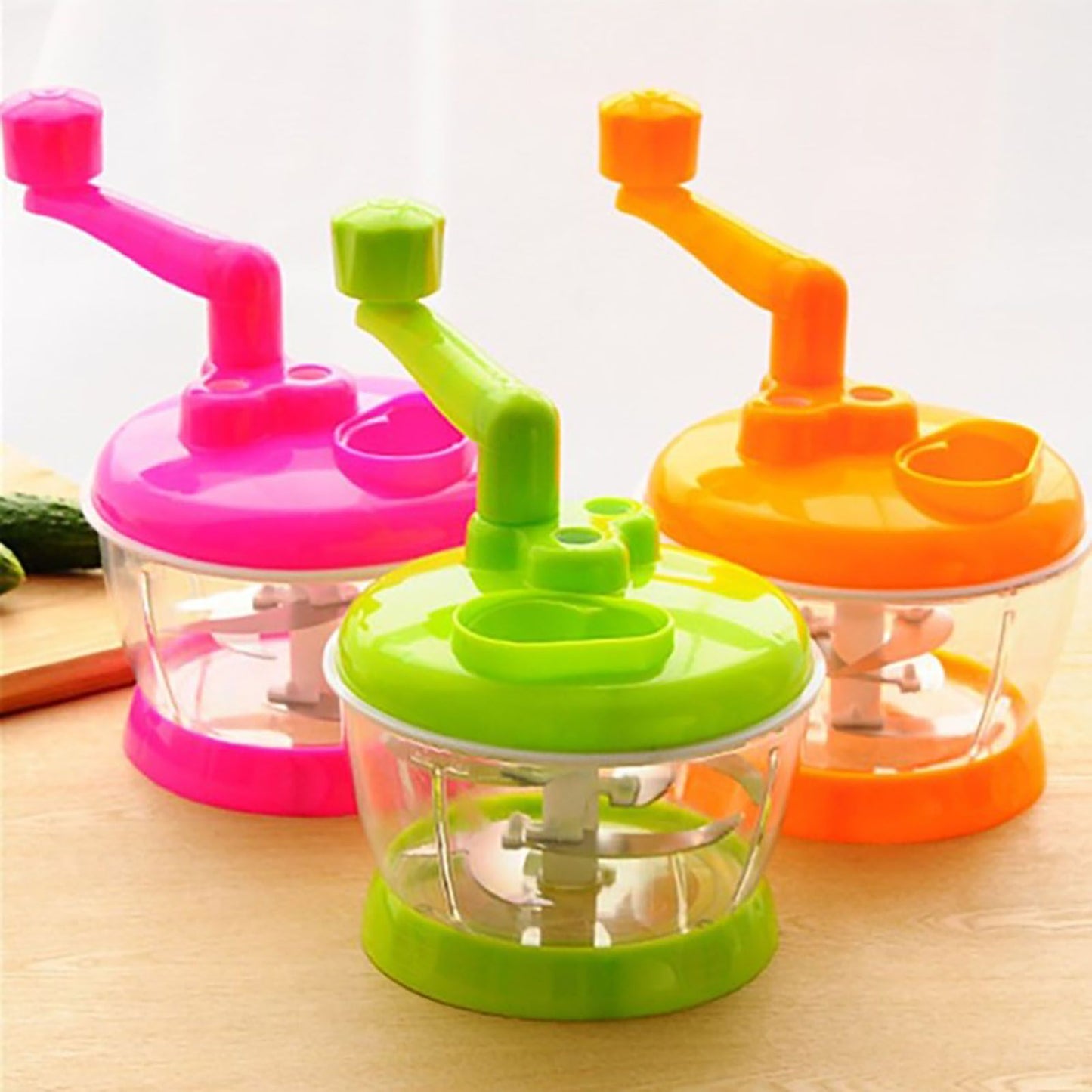 Manual Vegetable Grinder Stainless Steel Blade Portable Food Meat Mixer for Kitchen Restaurant V1294-YM0521-3118230038411