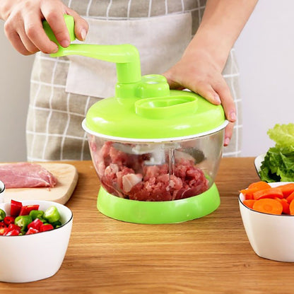 Manual Vegetable Grinder Stainless Steel Blade Portable Food Meat Mixer for Kitchen Restaurant V1294-YM0521-3118230038411