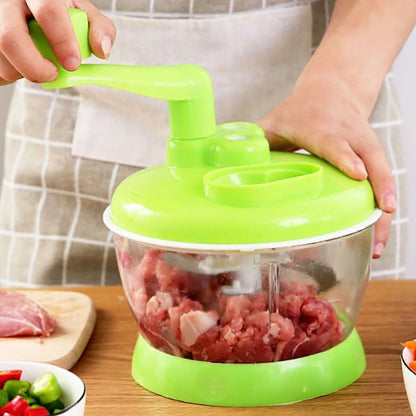 Manual Vegetable Grinder Stainless Steel Blade Portable Food Meat Mixer for Kitchen Restaurant V1294-YM0521-3118230038411