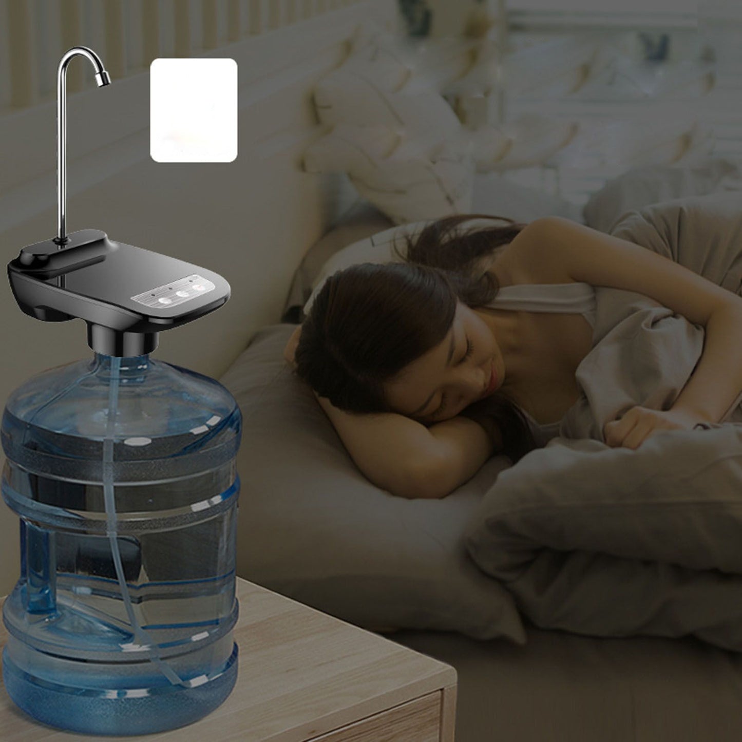 Electric Bottled Water Dispenser Home Multifunctional Electric Drinking Water Pump Black V1294-YM0521-3118230040011