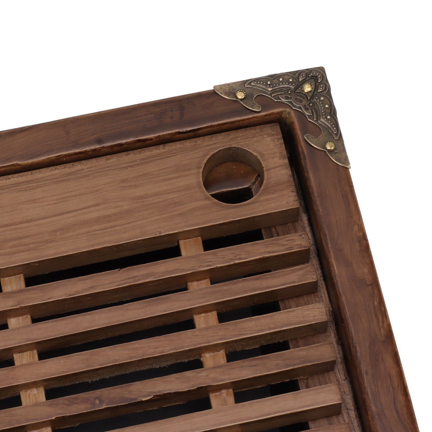 Gongfu Tea Tray Water Storage Drainage Home Decoration Ornament Serving Tray for Office Brown V1294-YM0521-3118230040111