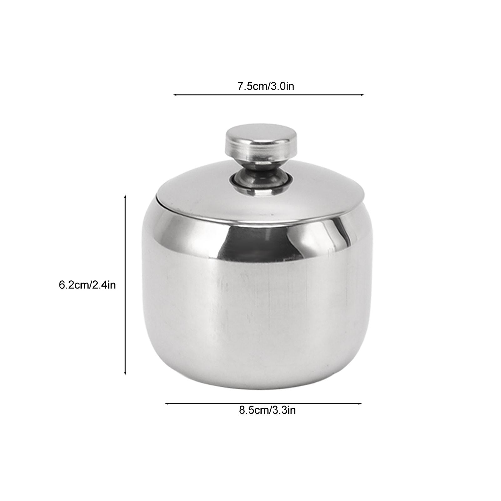 Condiment Jar with Lid 304 Stainless Steel Seasoning Container Pot for Spice Salt Sugar V1294-YM0521-3118230046311