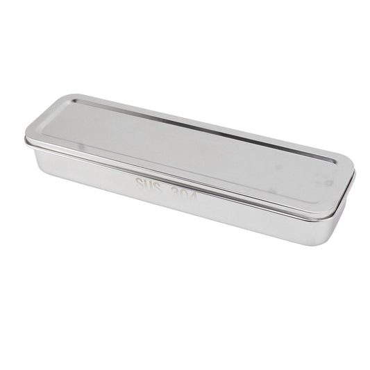 Stainless Steel Cutlery Tray Holder Kitchen Chopstick Spoon Fork Storage Box with Lid Drainer Natural Color V1294-YM0521-3118230046511