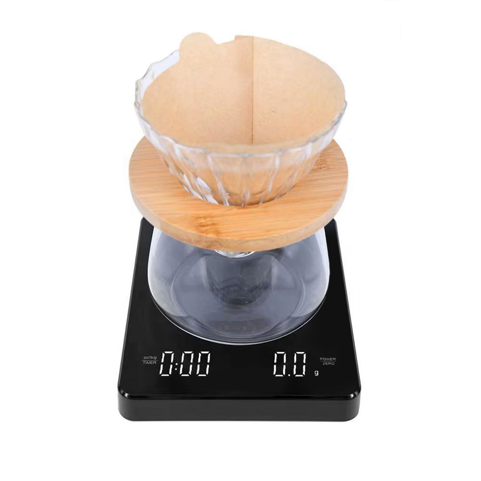 Digital Coffee Scale Beautiful Automatic Zeroing High Accuracy Electronic Coffee Scale with Timer for Home V1294-YM0521-3118230053411