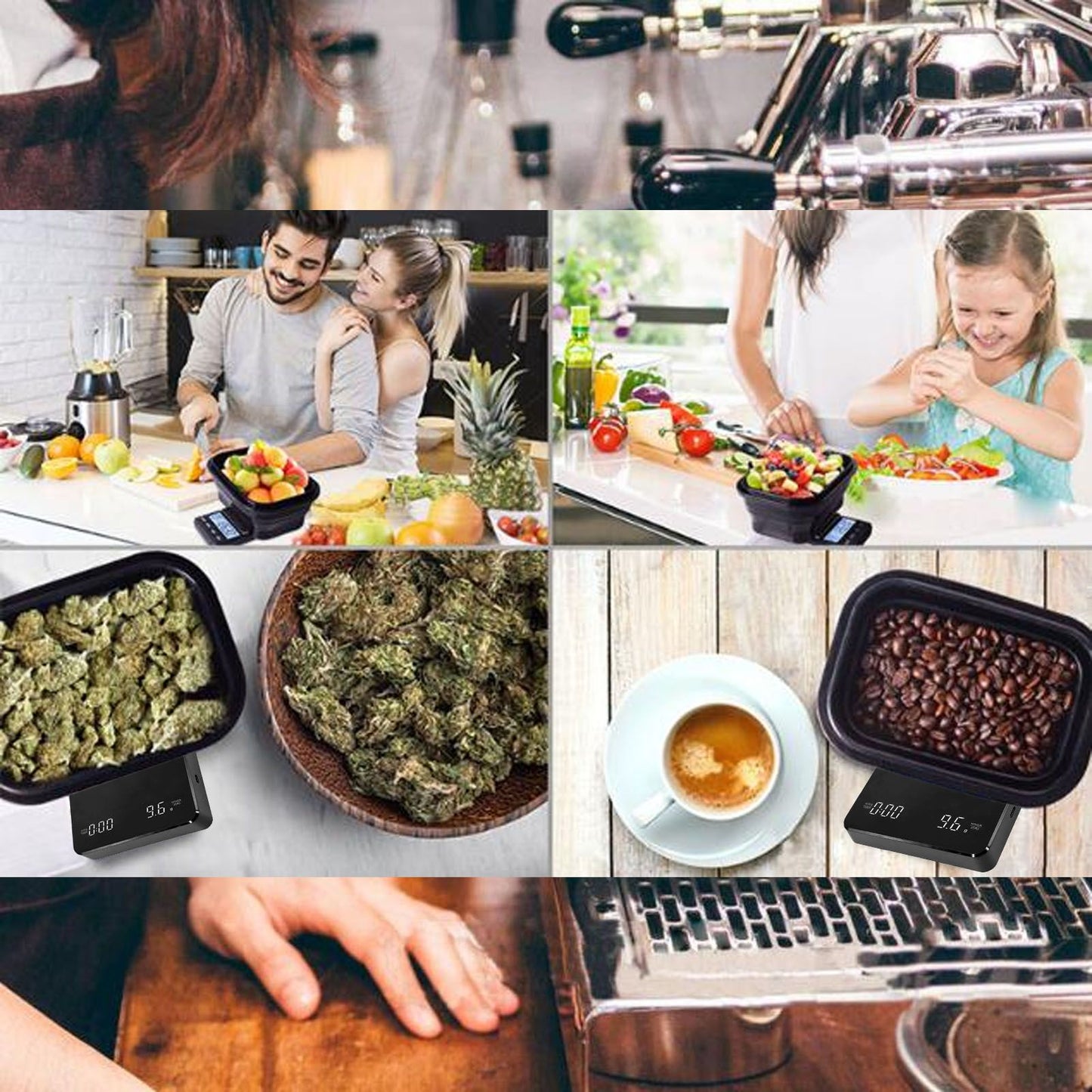 Digital Coffee Scale Beautiful Automatic Zeroing High Accuracy Electronic Coffee Scale with Timer for Home V1294-YM0521-3118230053411