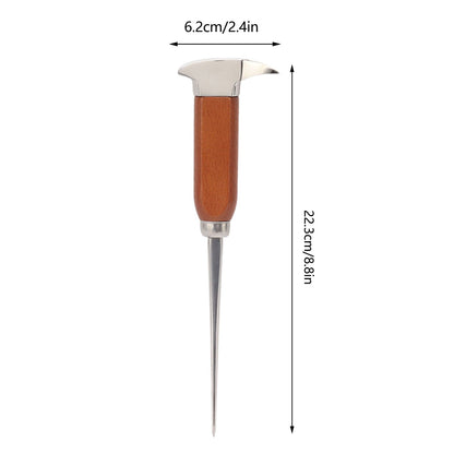 Ice Pick with Wood Handle Stainless Steel Ice Chipper Ice Crusher Tool for Bars Bartender V1294-YM0521-3118230054311