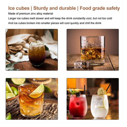 Ice Chipper Professional Manual Full Metal Food Grade Ice Crusher Stick for Kitchen Bar Restaurant Type A V1294-YM0521-3118230054611