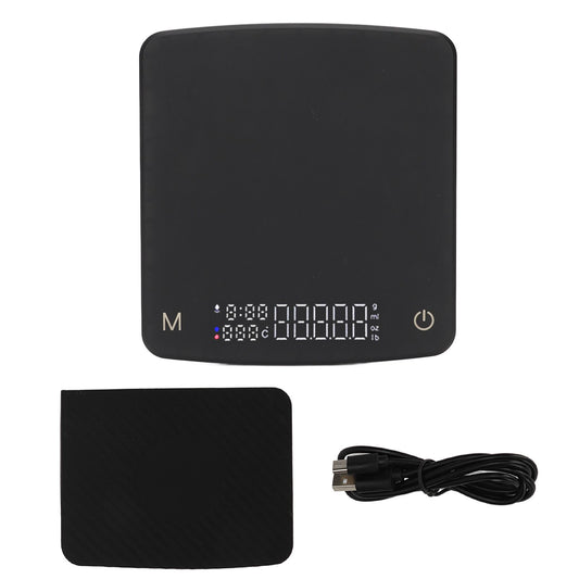 Tiny Coffee Scale Digital Drip Coffee Scale Rechargeable Automatic Timing Kitchen Food Scale 2kg/0.1g V1294-YM0521-3118230055111
