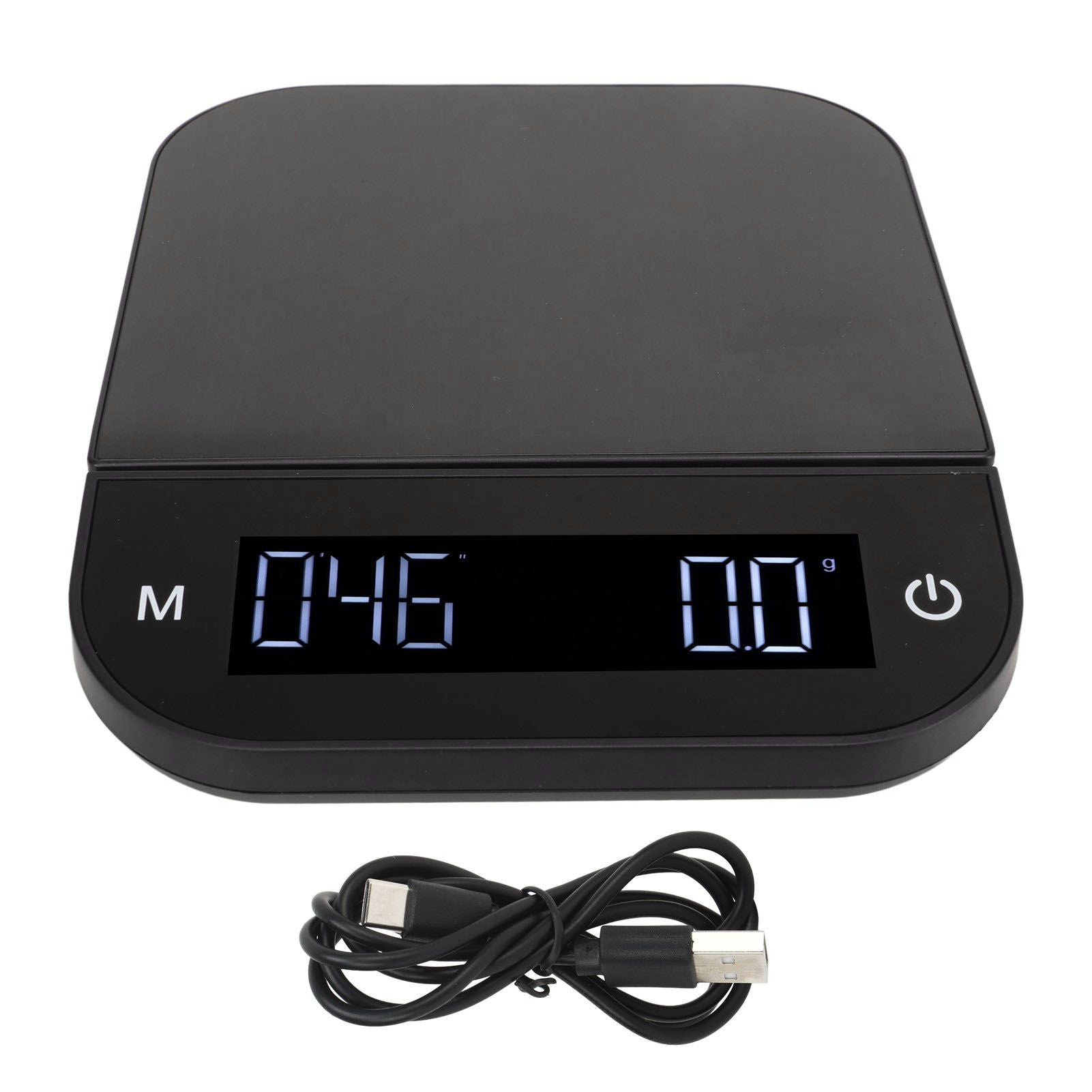 Digital Coffee Scale Waterproof 0.1g High Accuracy Manual Automatic Mini Portable Baking Scale with Timer 3kg V1294-YM0521-3118230056111