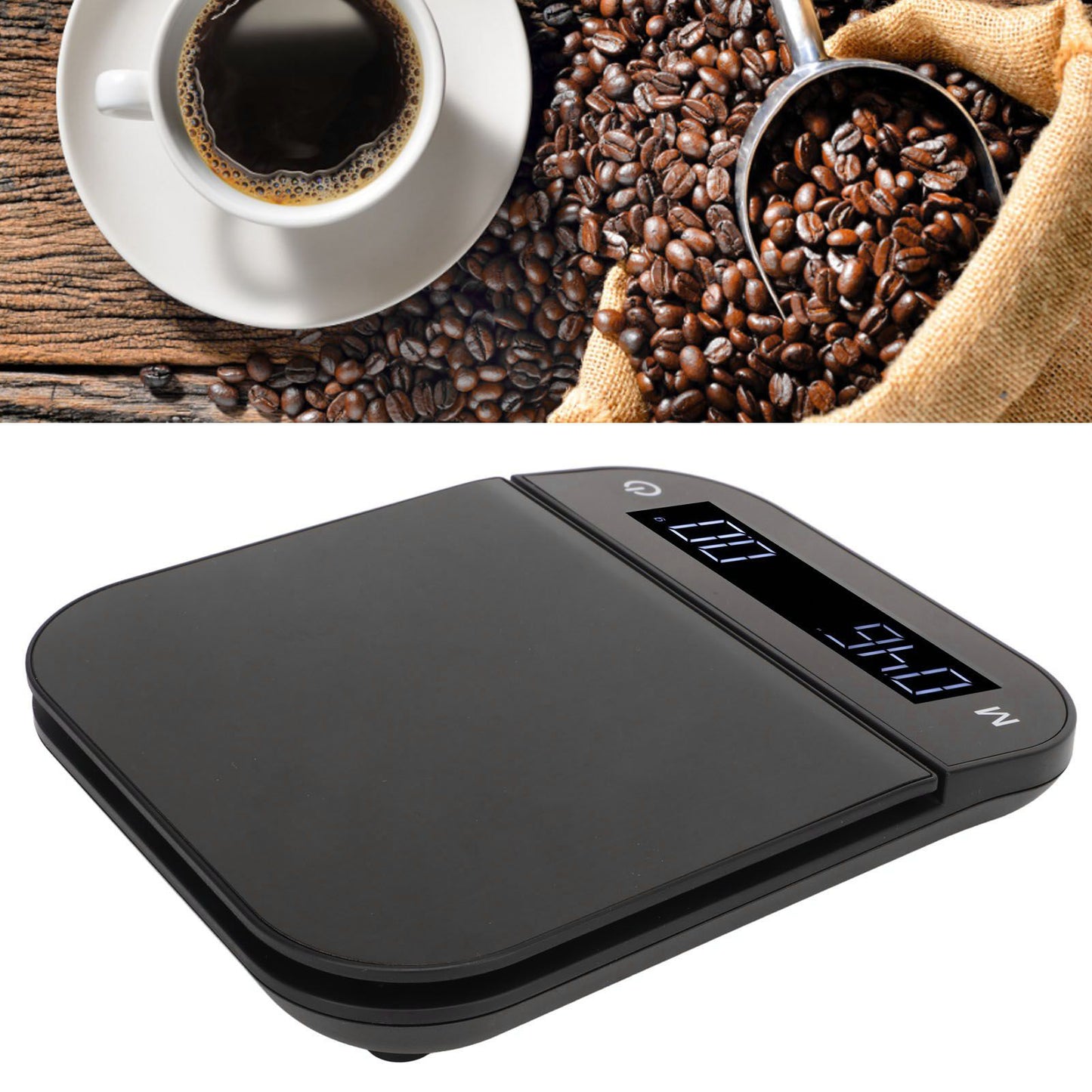 Digital Coffee Scale Waterproof 0.1g High Accuracy Manual Automatic Mini Portable Baking Scale with Timer 3kg V1294-YM0521-3118230056111