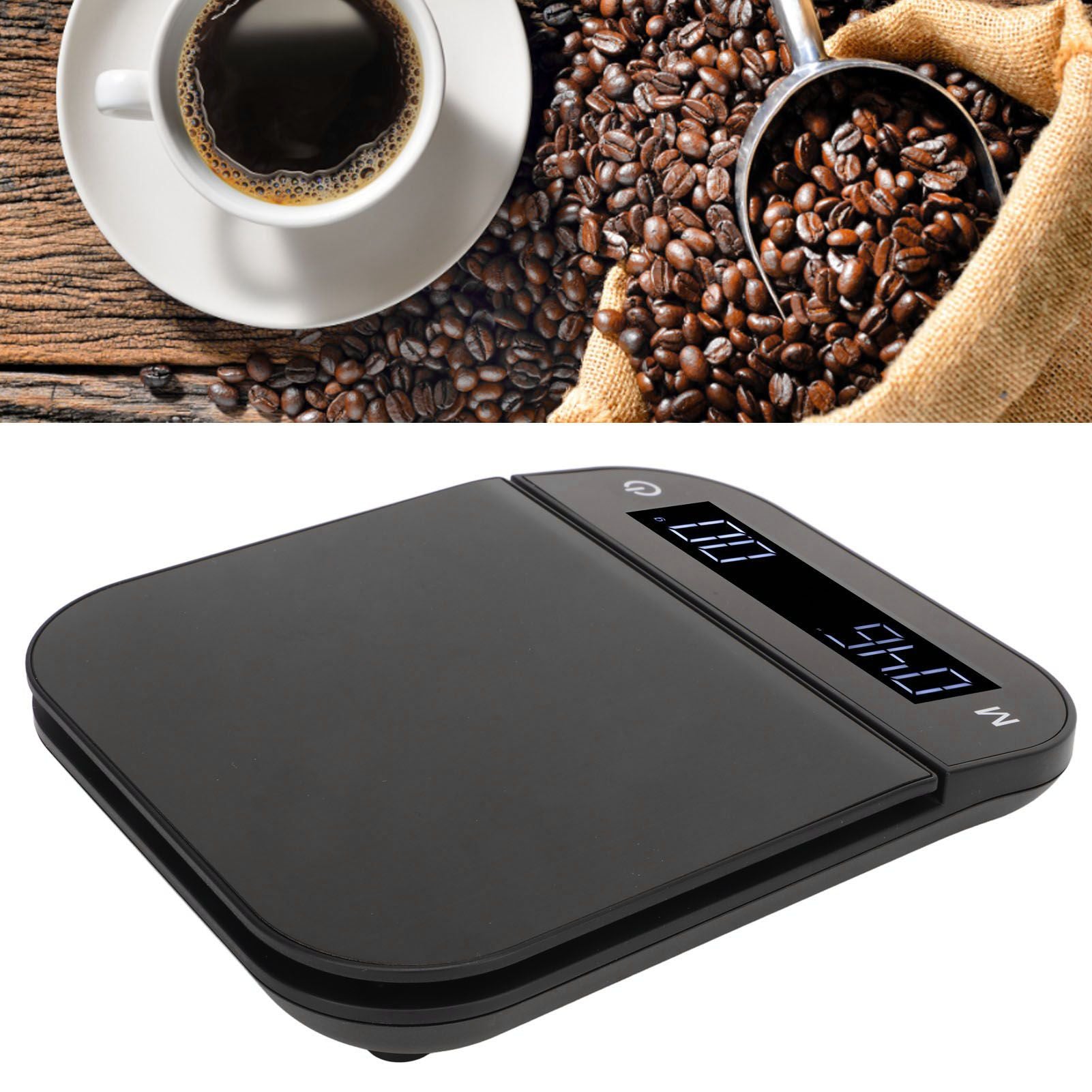 Digital Coffee Scale Waterproof 0.1g High Accuracy Manual Automatic Mini Portable Baking Scale with Timer 3kg V1294-YM0521-3118230056111