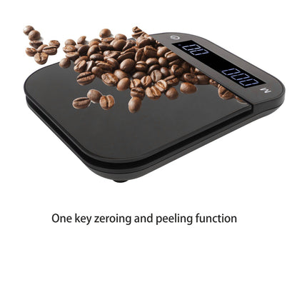 Digital Coffee Scale Waterproof 0.1g High Accuracy Manual Automatic Mini Portable Baking Scale with Timer 3kg V1294-YM0521-3118230056111