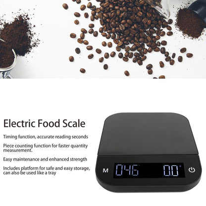 Digital Coffee Scale Waterproof 0.1g High Accuracy Manual Automatic Mini Portable Baking Scale with Timer 3kg V1294-YM0521-3118230056111