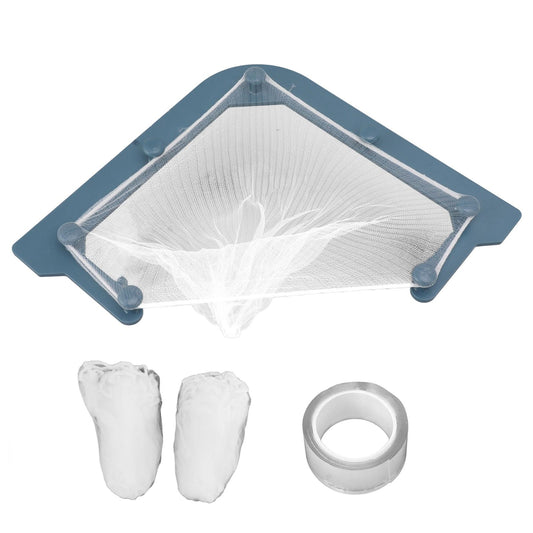 2 Set Triangle Holder Filter Stable Corner Sink Strainer with 100PCS Sink Strainer Bag for Kitchen Waste V1294-YM0521-3118230057012
