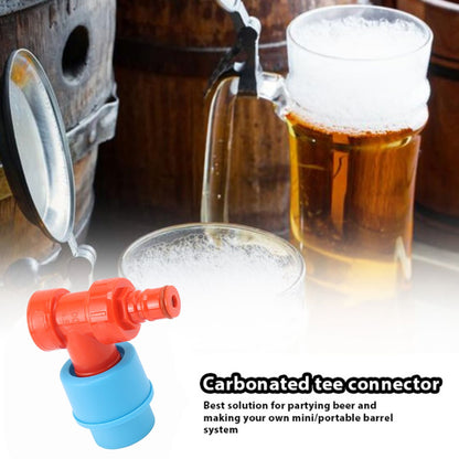 Beer Tee Adapter Plastic Chemical Resistance 3 Way Carbonation Cap for Carbonated Drinks Soft Drinks V1294-YM0521-3118230058511
