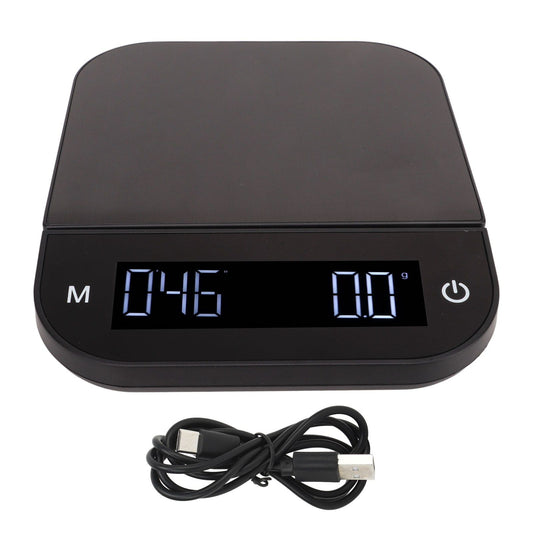 Electric Kitchen Food Scale English Version Peeling PC Function Waterproof Timing Flat Coffee Weighing Scale V1294-YM0521-3118230058611