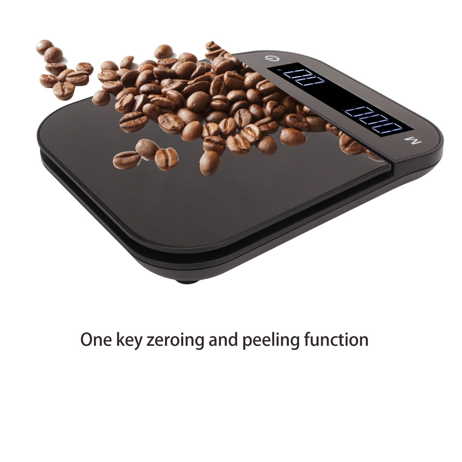 Electric Kitchen Food Scale English Version Peeling PC Function Waterproof Timing Flat Coffee Weighing Scale V1294-YM0521-3118230058611