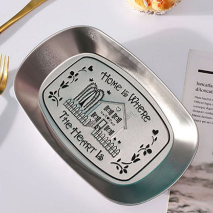 Camping Tinplate Outdoor Dinner Plate Multifunctional Kitchenware European Cutlery Portable Picnic Bowl V1294-YM0521-3118230060613