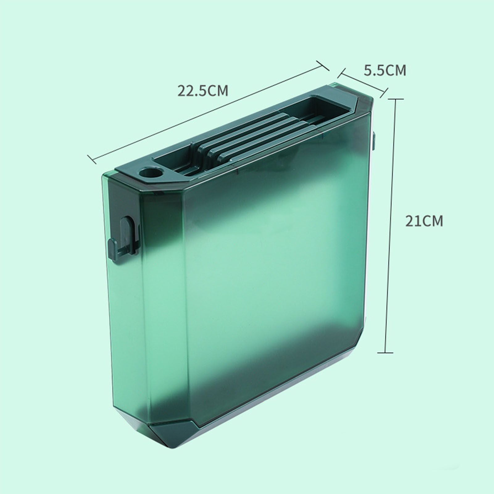 Kitchen Knife Holder Transparent PET Wall Mounted Storage Block Tools Hanging Rack Holder Shelf Green V1294-YM0521-3118230062112