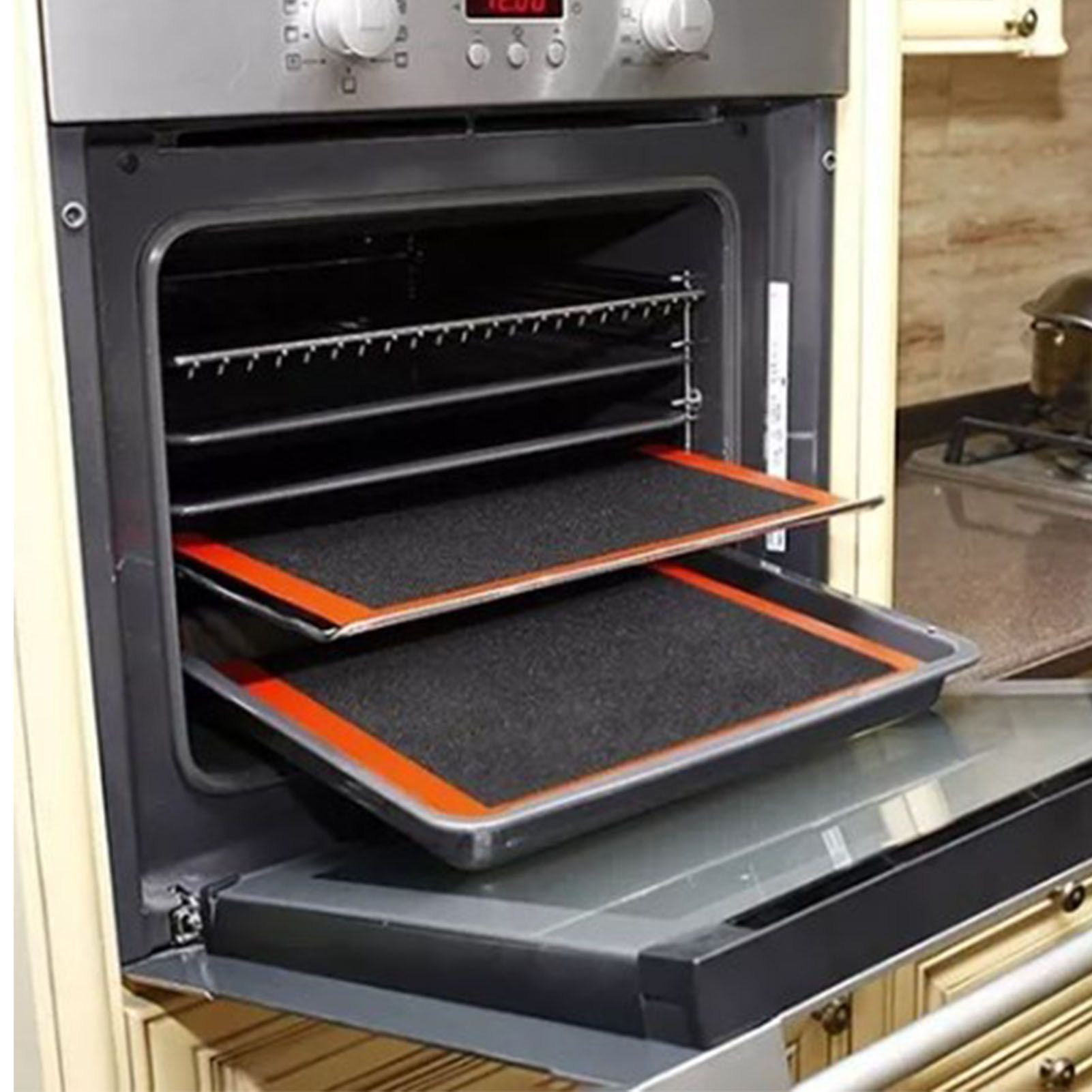 2 Pcs Perforated Silicone Fiberglass Mat 30x40cm Biscuit Baking Pastry Baking Pan Mat Oven Liner Pad V1294-YM0521-3118230065611