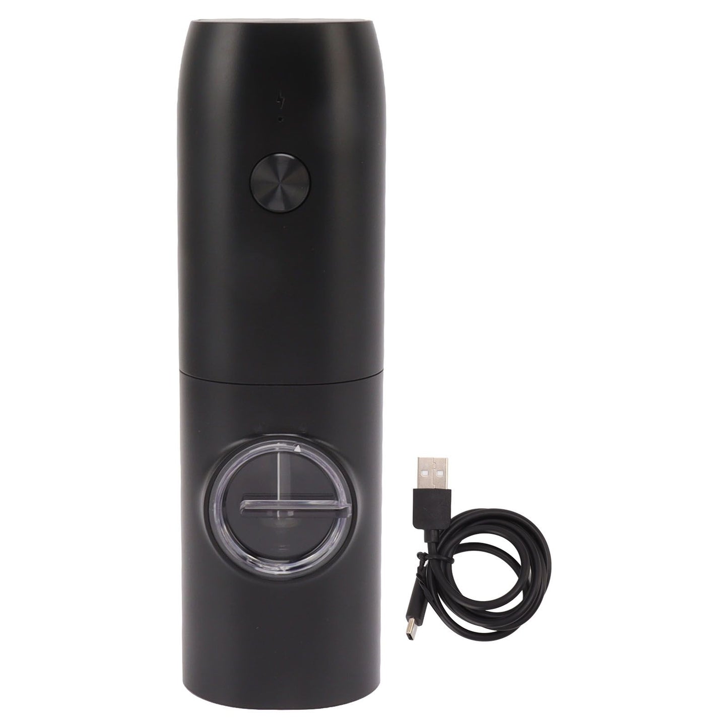 Electric Pepper Grinder Adjustable Coarseness USB Rechargeable Automatic Salt Mill with LED Light for Herb V1294-YM0521-3118230066311