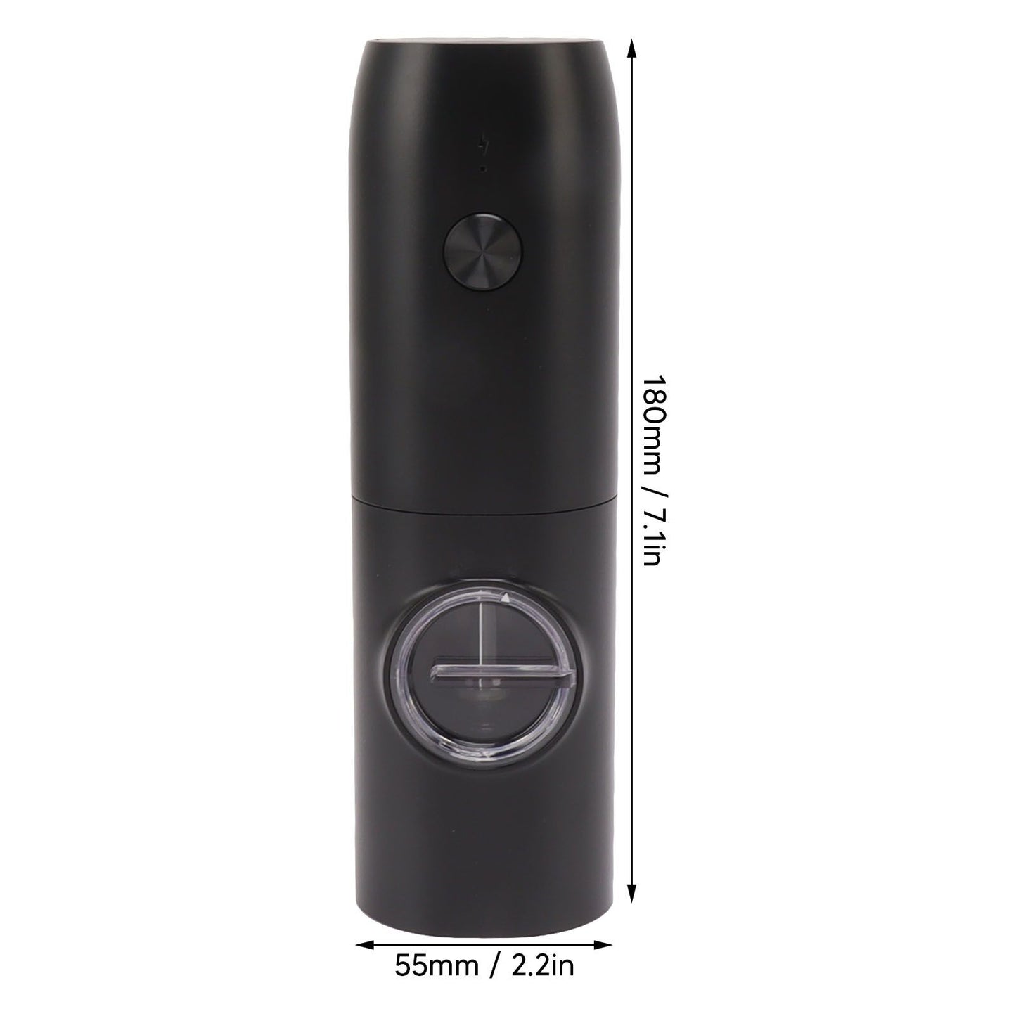 Electric Pepper Grinder Adjustable Coarseness USB Rechargeable Automatic Salt Mill with LED Light for Herb V1294-YM0521-3118230066311