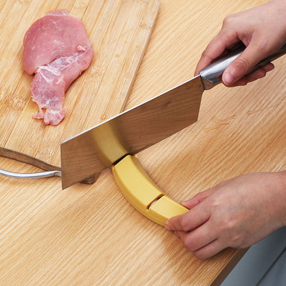 Knife Sharpener 2 Slot Kitchen Knives Sharpen Blade Sharpening Tool Banana Design Decor Yellow Standard V1294-YM0521-3118230067711