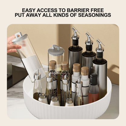360 Degree Rotating Storage Rack Organizer Round Cosmetic Spice Rack Turntable for Kitchen Cabinet Pantry V1294-YM0521-3118230073912