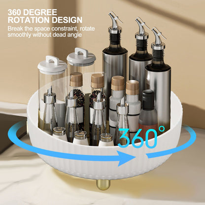 360 Degree Rotating Storage Rack Organizer Round Cosmetic Spice Rack Turntable for Kitchen Cabinet Pantry V1294-YM0521-3118230073912