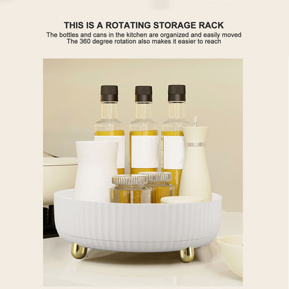 360 Degree Rotating Storage Rack Organizer Round Cosmetic Spice Rack Turntable for Kitchen Cabinet Pantry V1294-YM0521-3118230073912