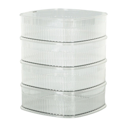Transparent Dish Dust Cover Dustproof Multi Layer Dish Cover Multifunctional Food Cover 4 Layer V1294-YM0521-3118230076512