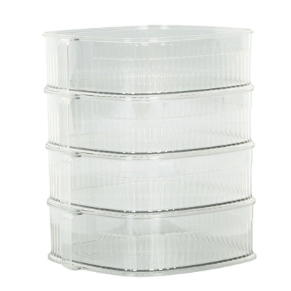 Transparent Dish Dust Cover Dustproof Multi Layer Dish Cover Multifunctional Food Cover 4 Layer V1294-YM0521-3118230076512