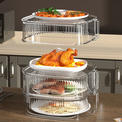 Transparent Dish Dust Cover Dustproof Multi Layer Dish Cover Multifunctional Food Cover 4 Layer V1294-YM0521-3118230076512
