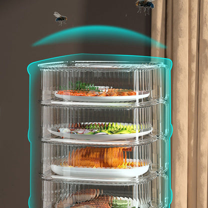 Transparent Dish Dust Cover Dustproof Multi Layer Dish Cover Multifunctional Food Cover 4 Layer V1294-YM0521-3118230076512
