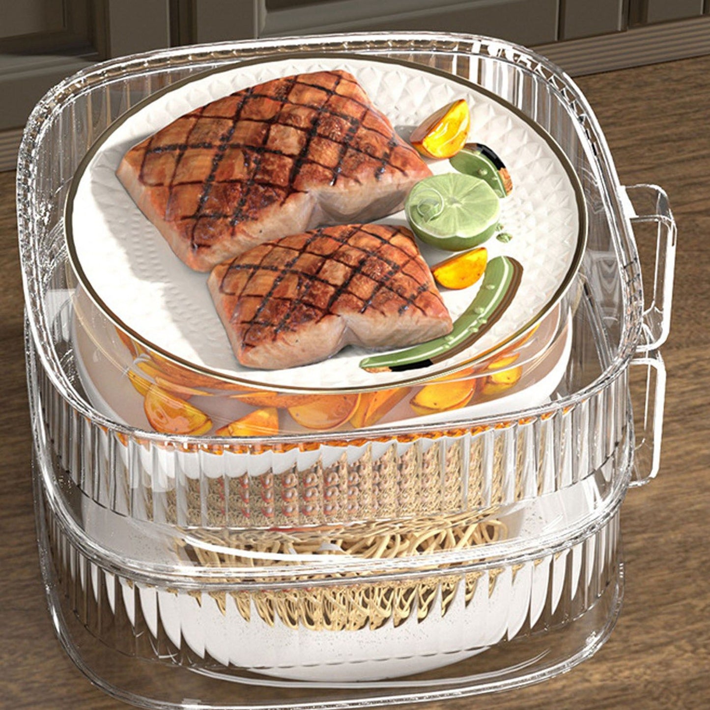 Transparent Dish Dust Cover Dustproof Multi Layer Dish Cover Multifunctional Food Cover 5 Layer V1294-YM0521-3118230076513