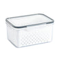 Drain Storage Basket Box Transparent Fruit Vegetable Storage Container for Kitchen Supplies 850ML V1294-YM0521-3118230078911