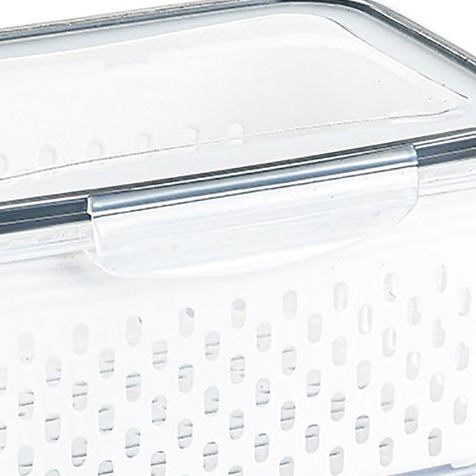 Drain Storage Basket Box Transparent Fruit Vegetable Storage Container for Kitchen Supplies 850ML V1294-YM0521-3118230078911