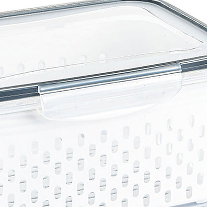 Drain Storage Basket Box Transparent Fruit Vegetable Storage Container for Kitchen Supplies 850ML V1294-YM0521-3118230078911