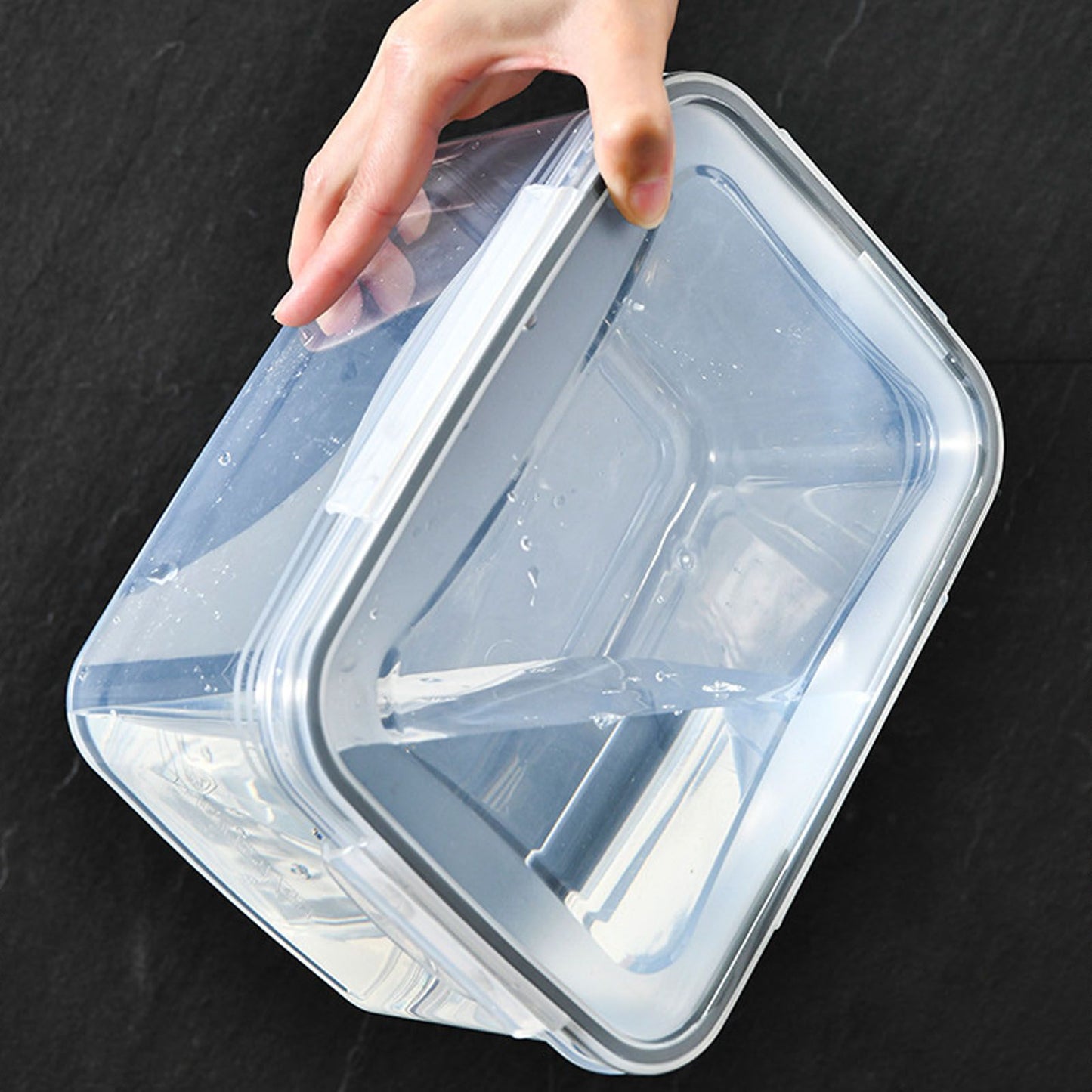 Drain Storage Basket Box Transparent Fruit Vegetable Storage Container for Kitchen Supplies 850ML V1294-YM0521-3118230078911