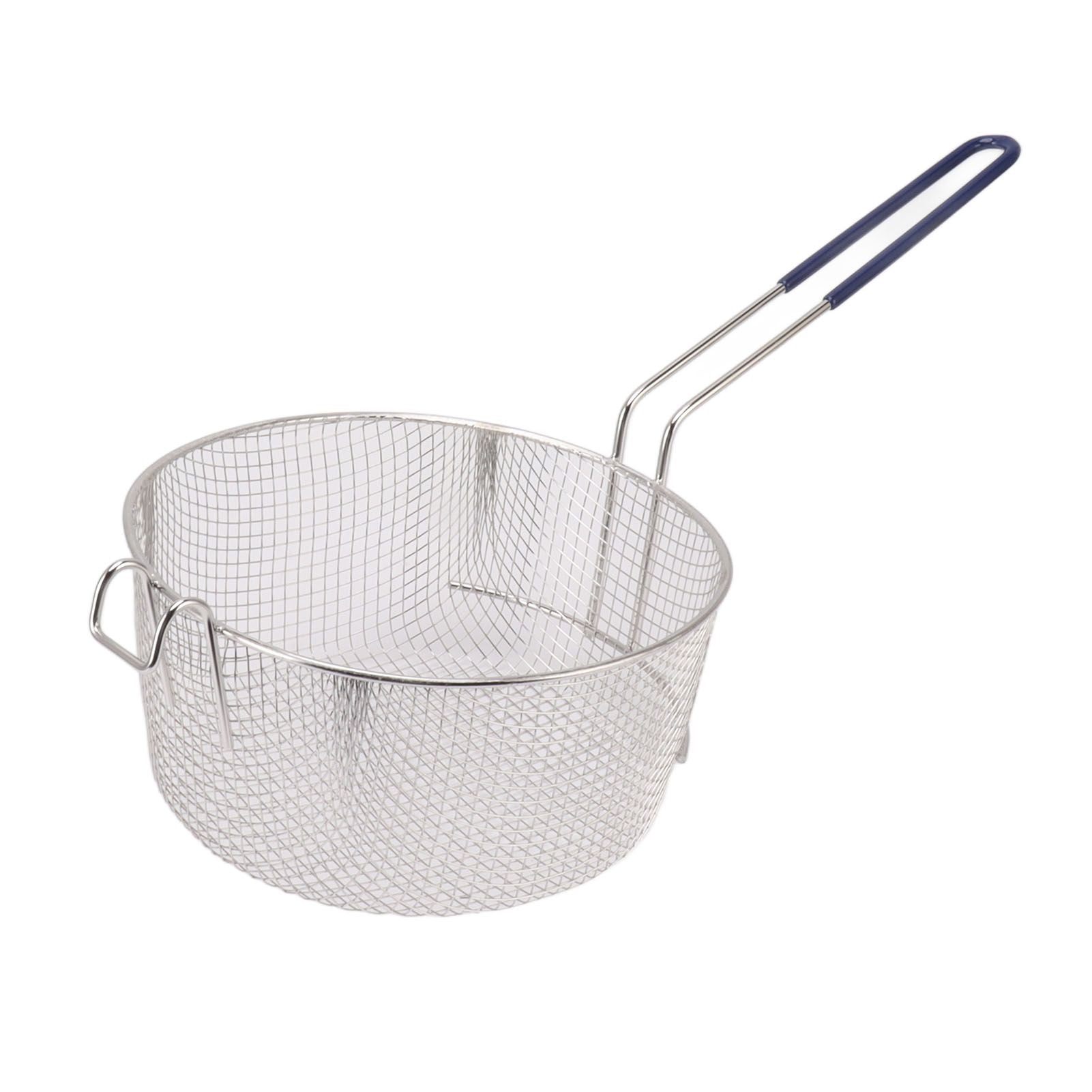 Frying Basket Stainless Steel Long Handle Reusable Rust Resistant Fry Net for Fish Chicken Nuggets Rubber V1294-YM0521-3118230080611