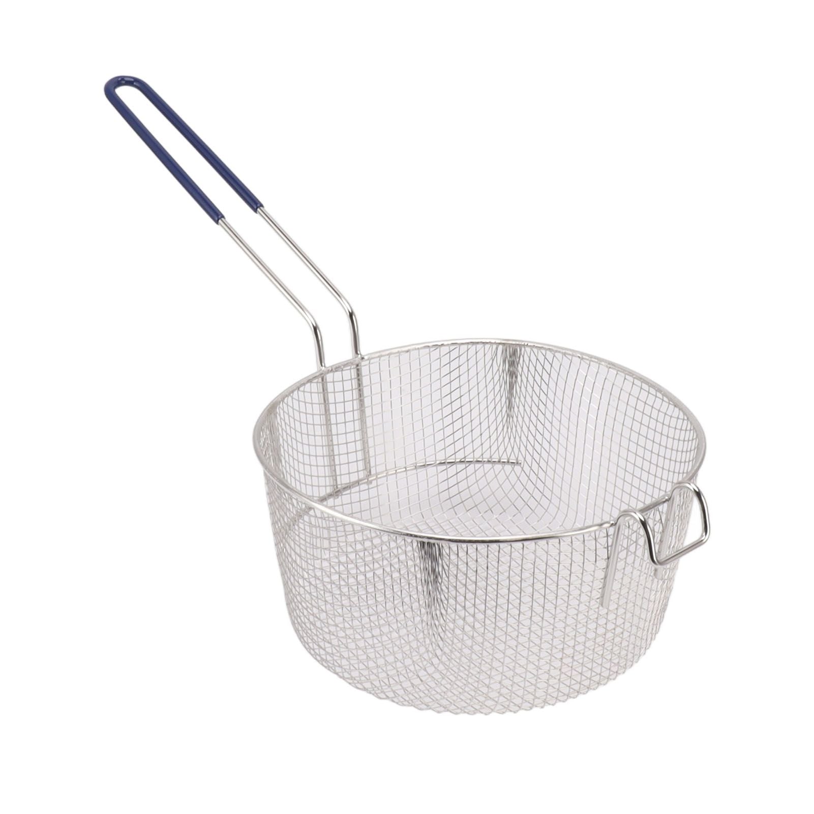 Frying Basket Stainless Steel Long Handle Reusable Rust Resistant Fry Net for Fish Chicken Nuggets Rubber V1294-YM0521-3118230080611