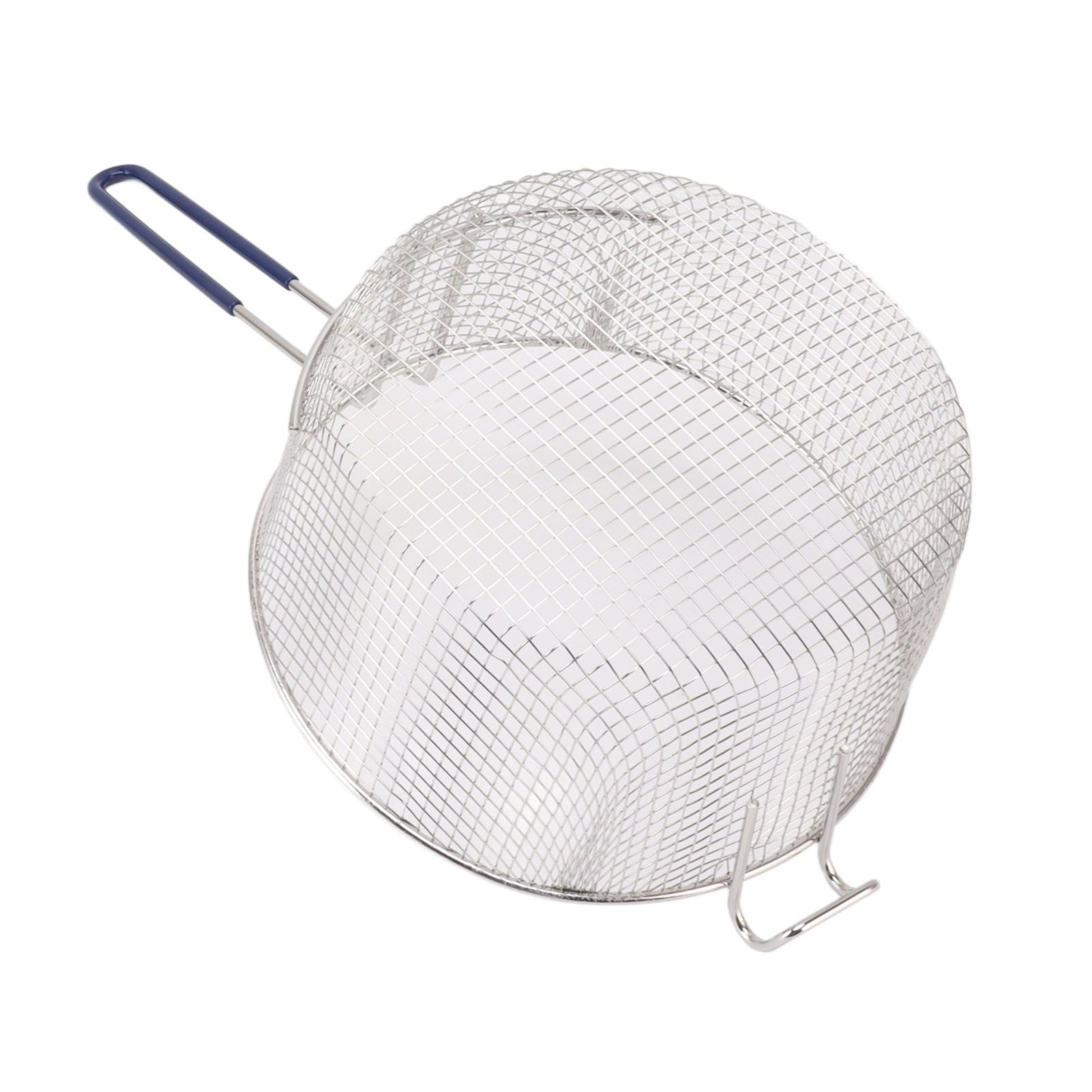Frying Basket Stainless Steel Long Handle Reusable Rust Resistant Fry Net for Fish Chicken Nuggets Rubber V1294-YM0521-3118230080611
