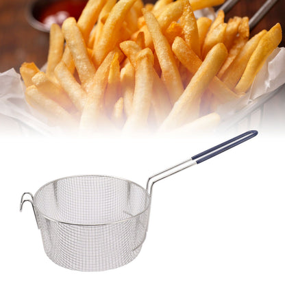 Frying Basket Stainless Steel Long Handle Reusable Rust Resistant Fry Net for Fish Chicken Nuggets Rubber V1294-YM0521-3118230080611