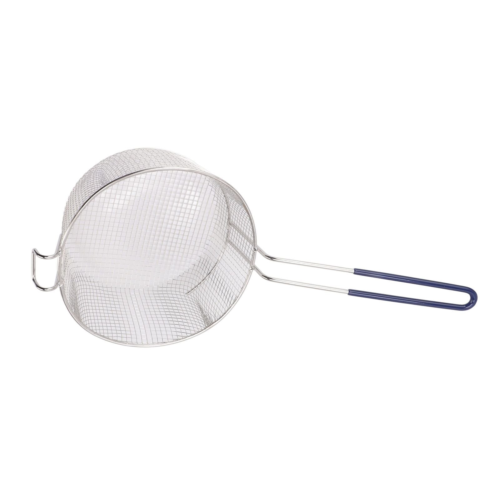 Frying Basket Stainless Steel Long Handle Reusable Rust Resistant Fry Net for Fish Chicken Nuggets Rubber V1294-YM0521-3118230080611